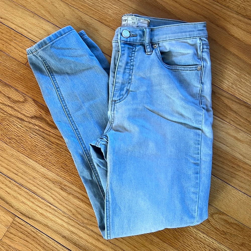 Free People High Rise Skinny Ankle Jeans